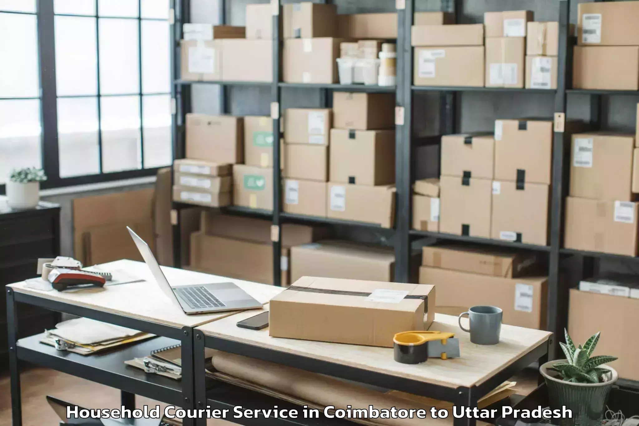 Reliable Coimbatore to Allahganj Household Courier